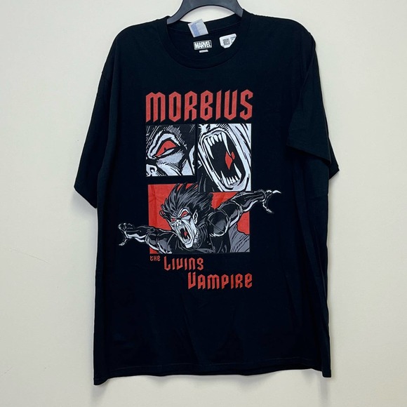 NEW Marvel Morbius The Living Vampire Panels T-Shirt XL - Picture 1 of 4